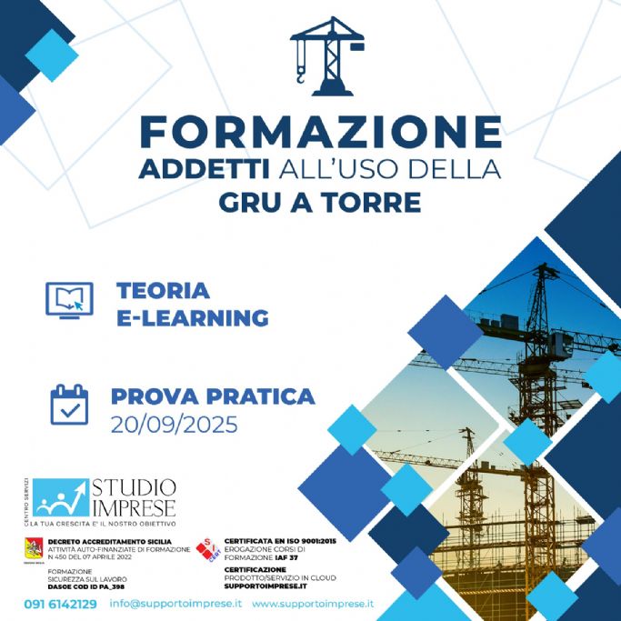 Gru a torre Settembre 2025