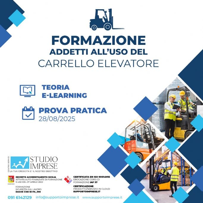 Corso di Formazione per Addetti alla Conduzione di Carrelli Elevatori Agosto 2025