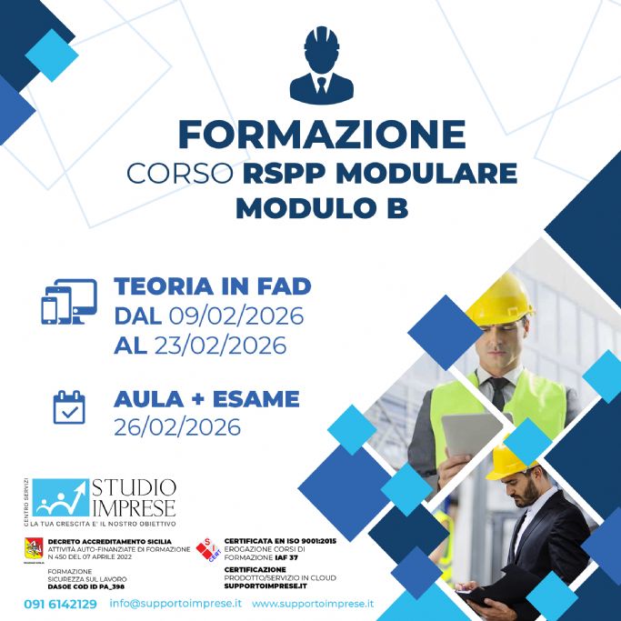 RSPP MODULARE MODULO B FEBBRAIO 2026