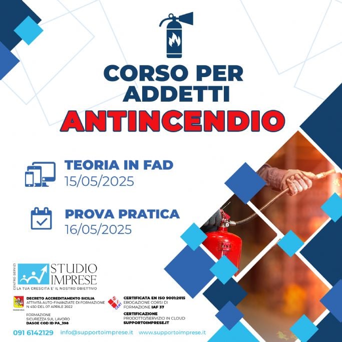 Corso Addetti Antincendio Maggio 2025