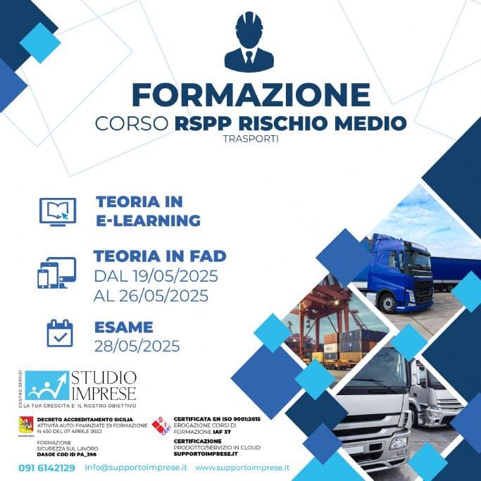 RSPP rischio medio trasporti Maggio 2025