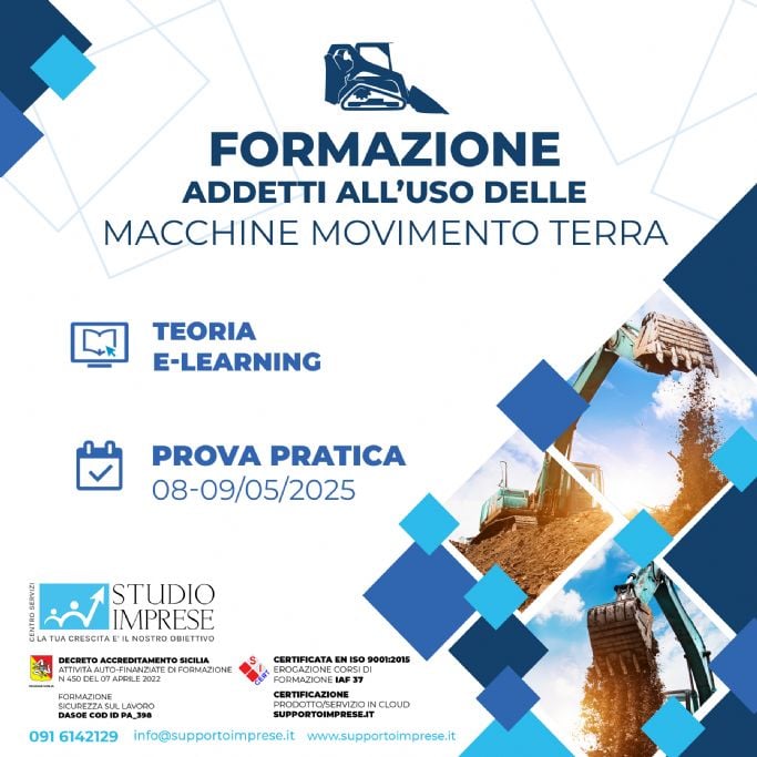 Formazione addetti all´uso delle Macchine movimento terra Maggio 2025