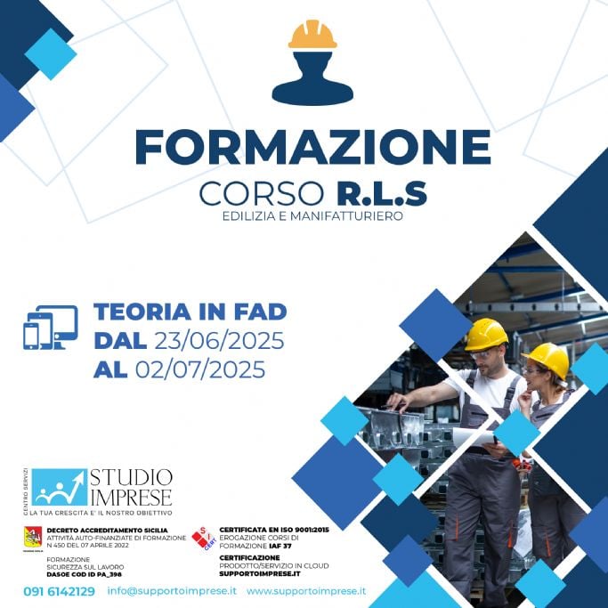 Formazione RLS ateco F-C Giugno 2025