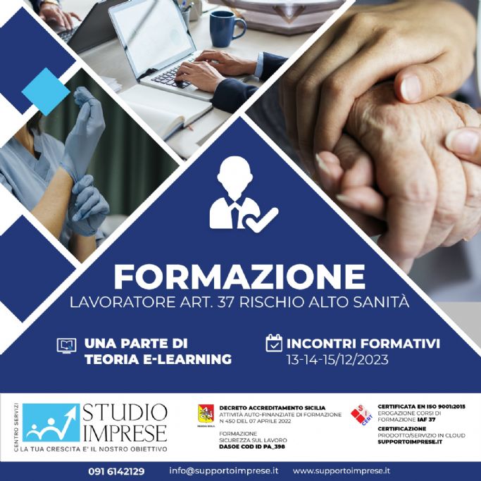 Formazione Lavoratore Art. 37 Rischio Alto Sanità